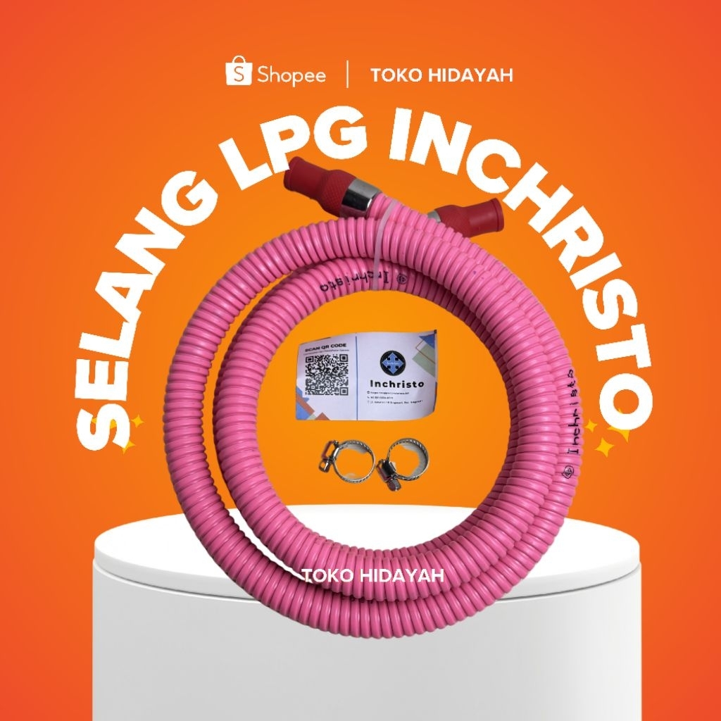 Selang Gas LPG Regulator Selang LPG Inchristo PINK - 1,8 meter