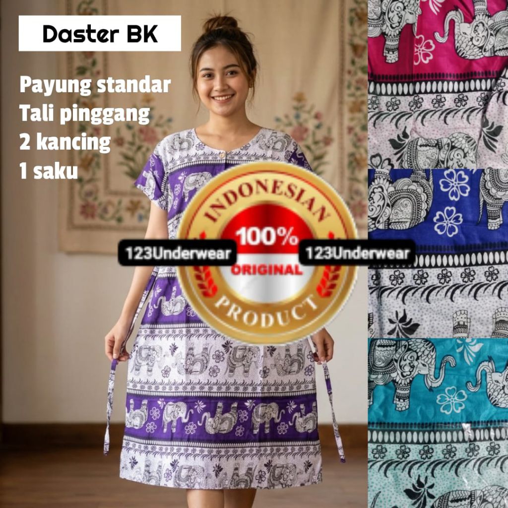 Daster Tali Payung Standar Motif Gajah BK