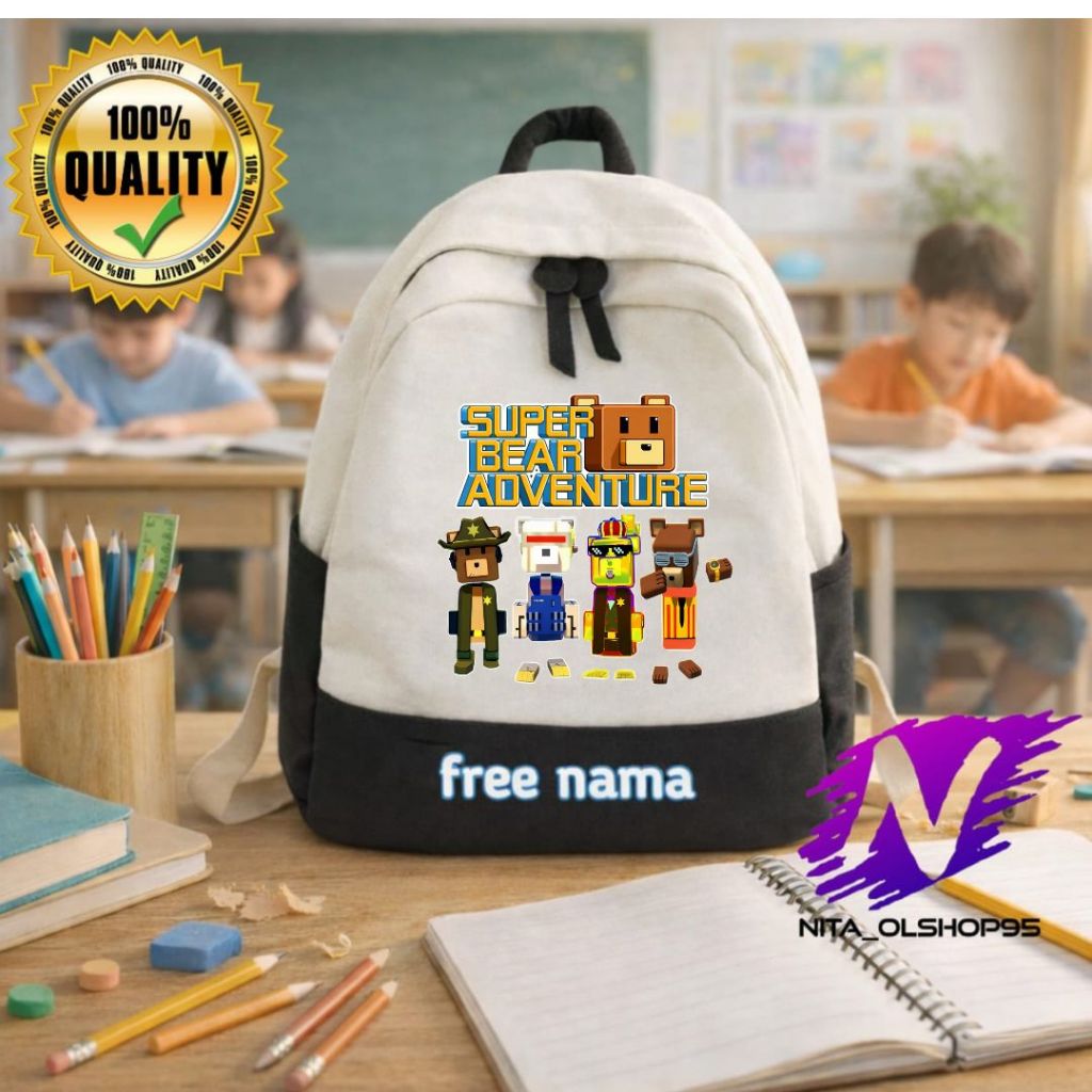 TAS SUPER BEAR ADVENTURE TAS RANSEL ANAK SEKOLAH / TAS SUPER BEAR ADVENTURE