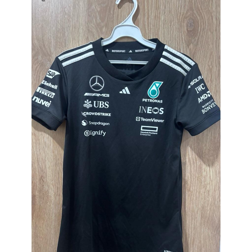 Preloved Original Adidas Mercedes F1 jersey black