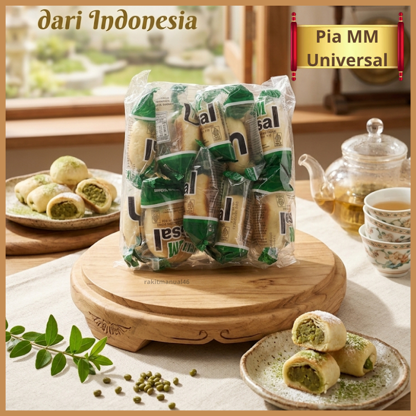 Pia Mm / Pia Mm Universal Roti Pia Basah Kacang Hijau Empuk Isi 10 B