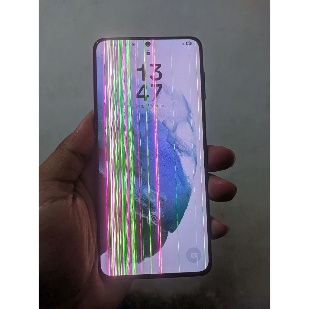 LCD + FRAME HITAM SAMSUNG S21+ S21 PLUS ORI COPOTAN