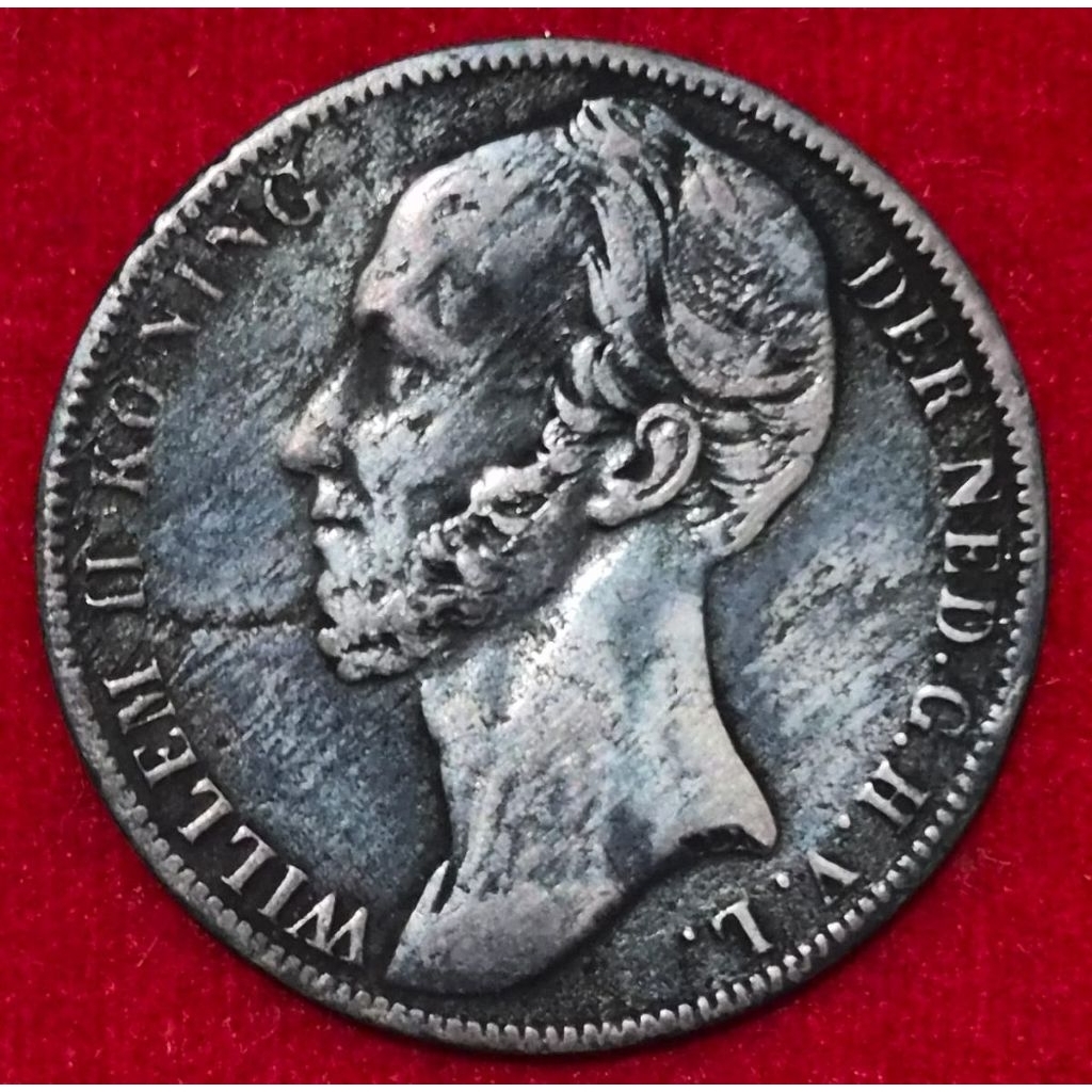 Koin Perak 1 Gulden 1848 Willem II