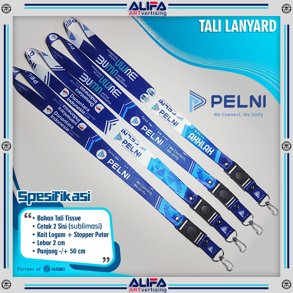 TALI LANYARD GANTUNGAN ID CARD/HP/KUNCI/DLL.. PELNI