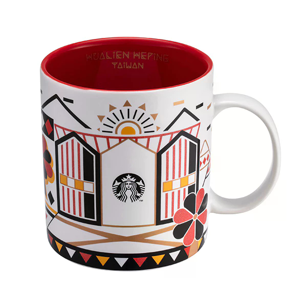 Mug Starbucks Hualien Original Township White 16 OZ | Mug Keramik Starbucks Chinese Local Edition | 