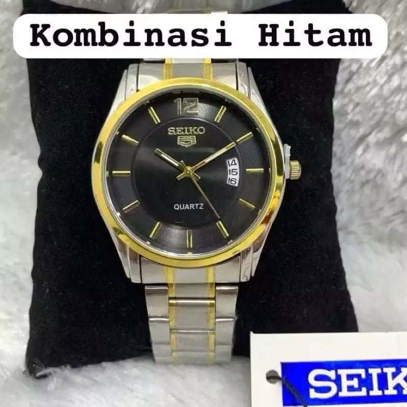 Jam Tangan Pria Seiko Diver Sport Rantai Body Bulat Free Tali Kanvas Tanggal Hari Aktif Box Exclusiv
