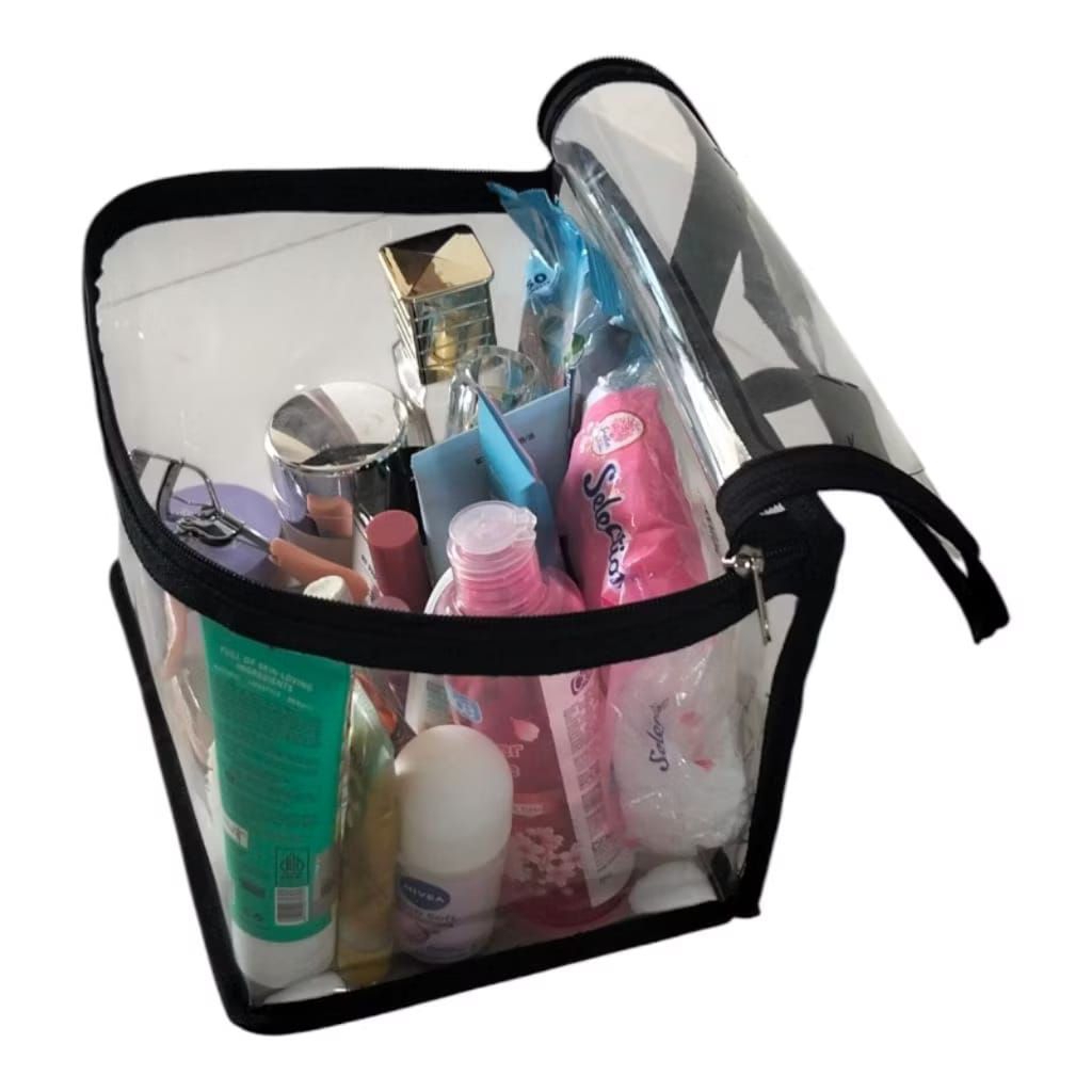 Tas Pouch Make Up Bag Pouch Kosmetik Transparan Anti Air Tempat Make Up Multifungsi