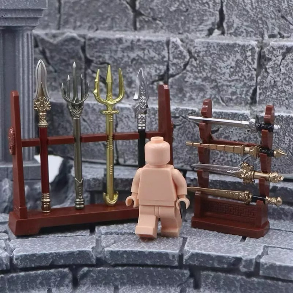 brick building block weapon accesories trident