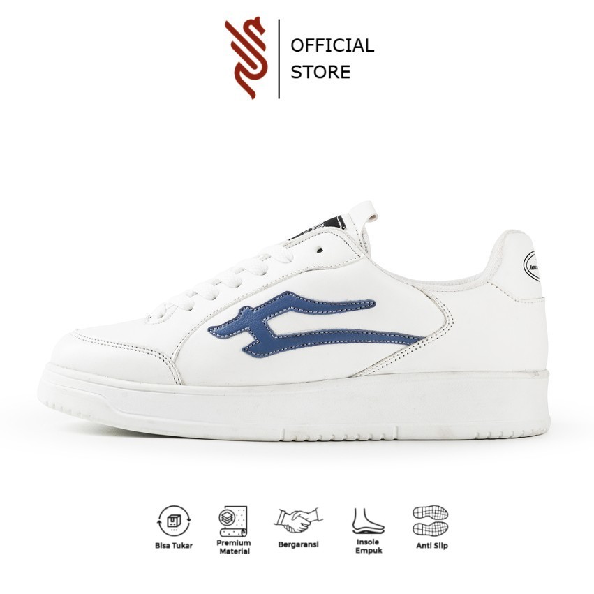 RUSHER WHITE - Sepatu Sneakers Pria Casual Shoes Sneaker Cowok Inward x Sneakers Pedia