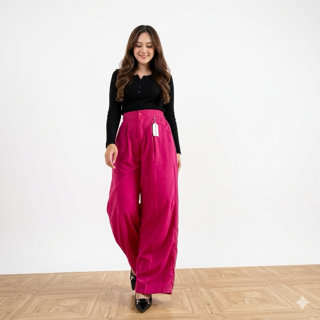 CELANA KULOT MAGENTA | KULOT PINK PANTA | PINK