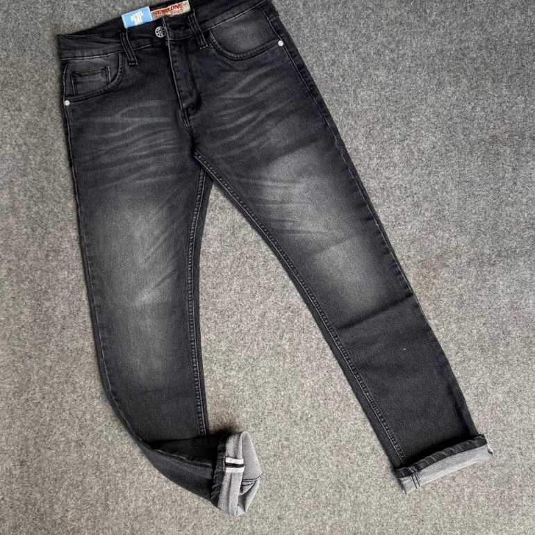 Jeans Selvege Polos Celana Jeans Selvege Pria Celana Slim,fit Blackwash