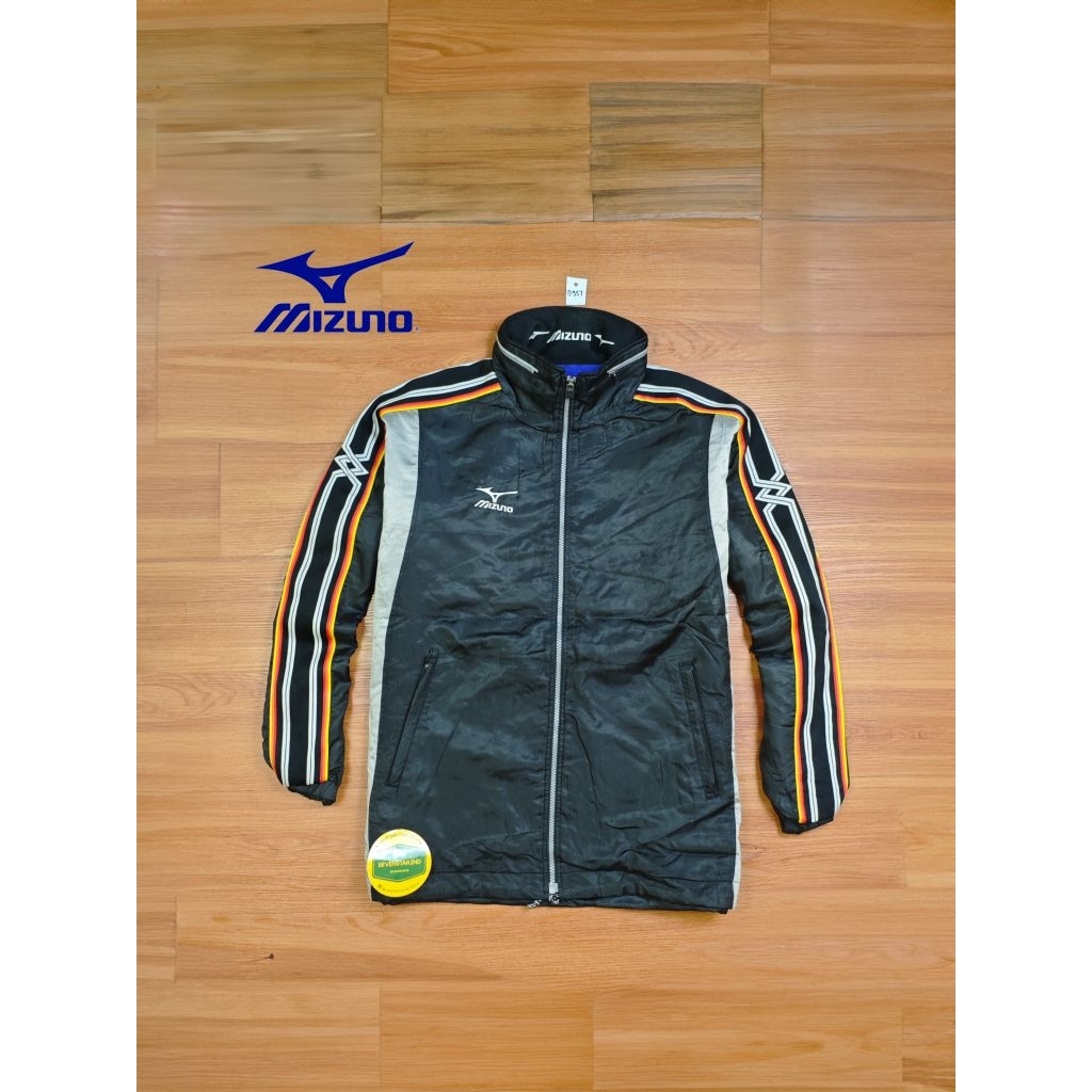 vintage mizuno casual sport hidden hoodie jacket