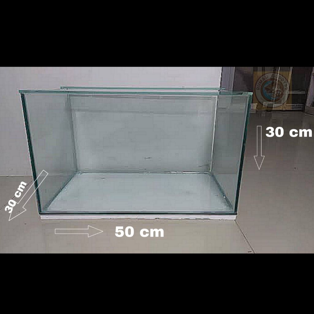 Aquarium 50x30x30 kaca full 5 mm dengan Desain Estetik dan Material Tahan Lama