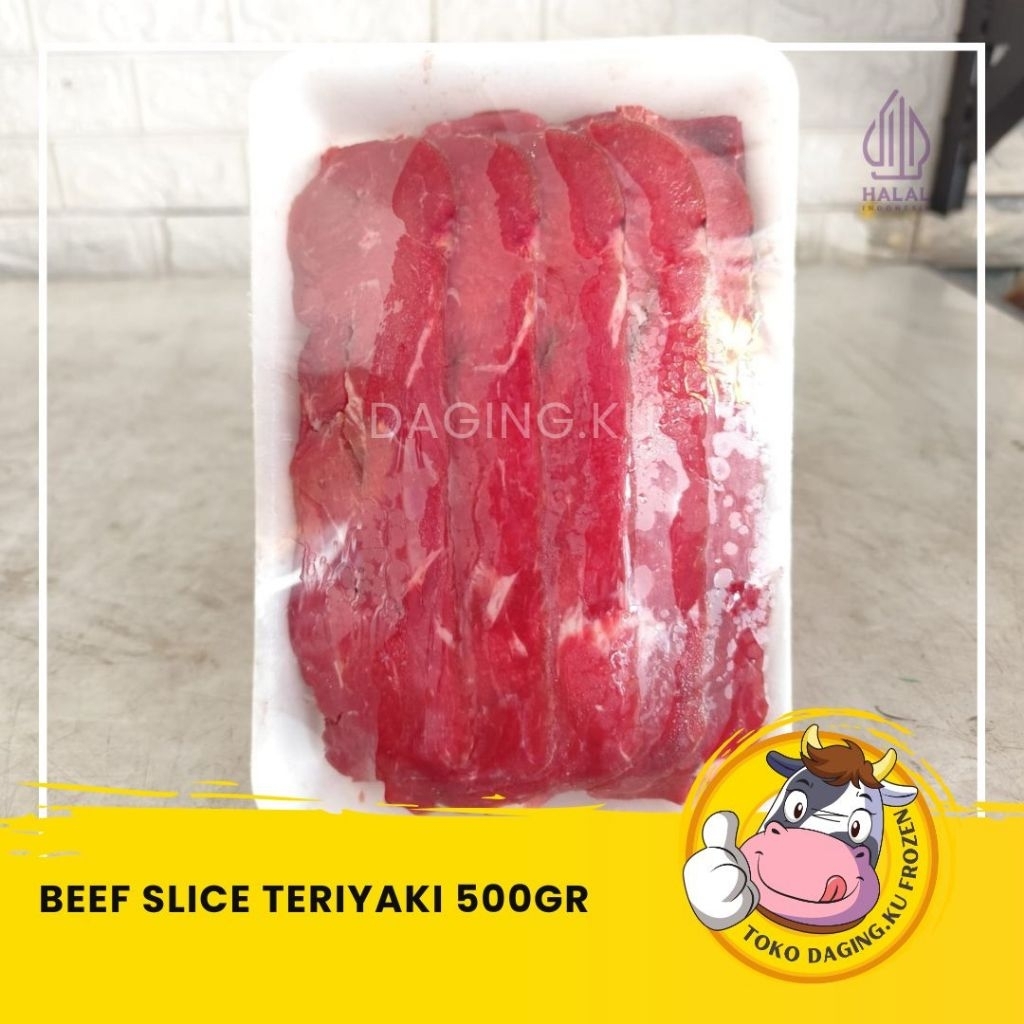 Daging.Ku Beef Slice Teriyaki 500Gr Bahan Teriyaki Daging Hokben