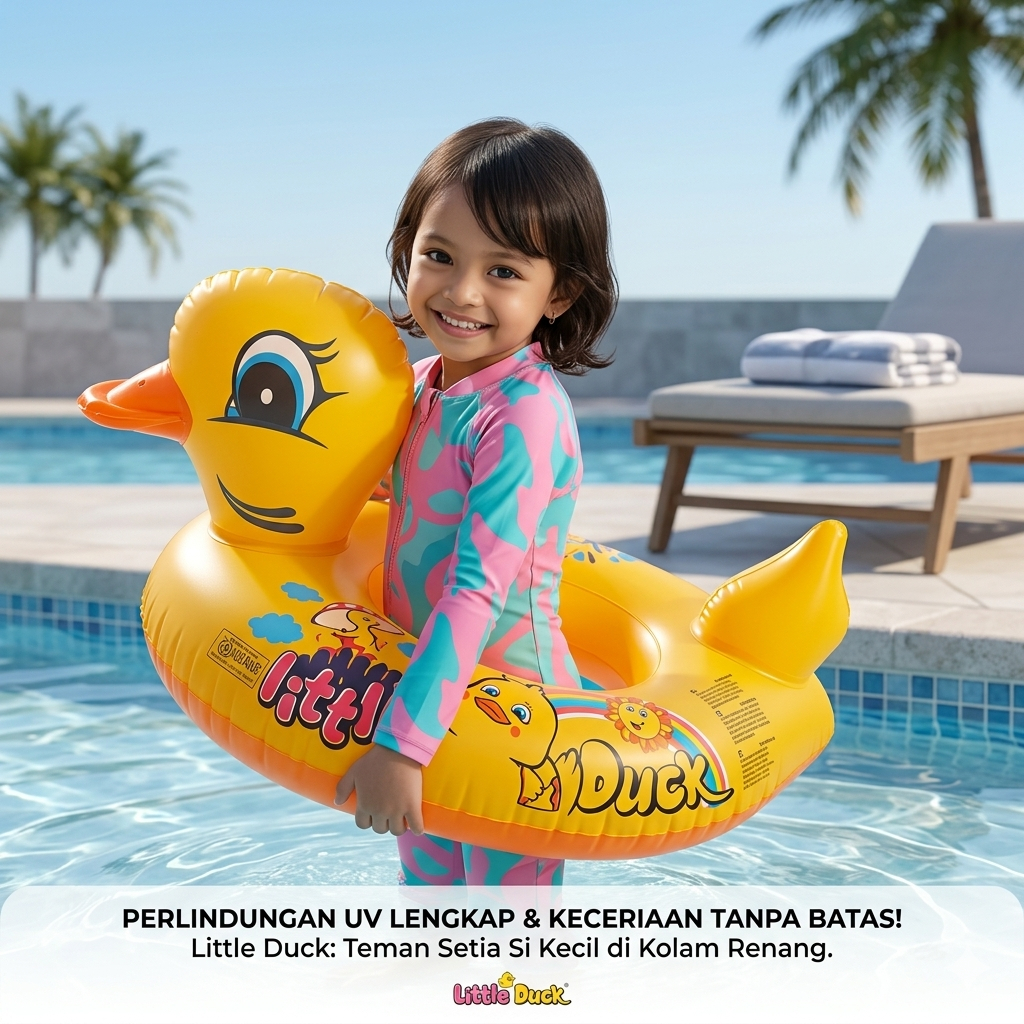 Pelampung ban renang anak bebek kuning - pelampung anak bebek - ban renang