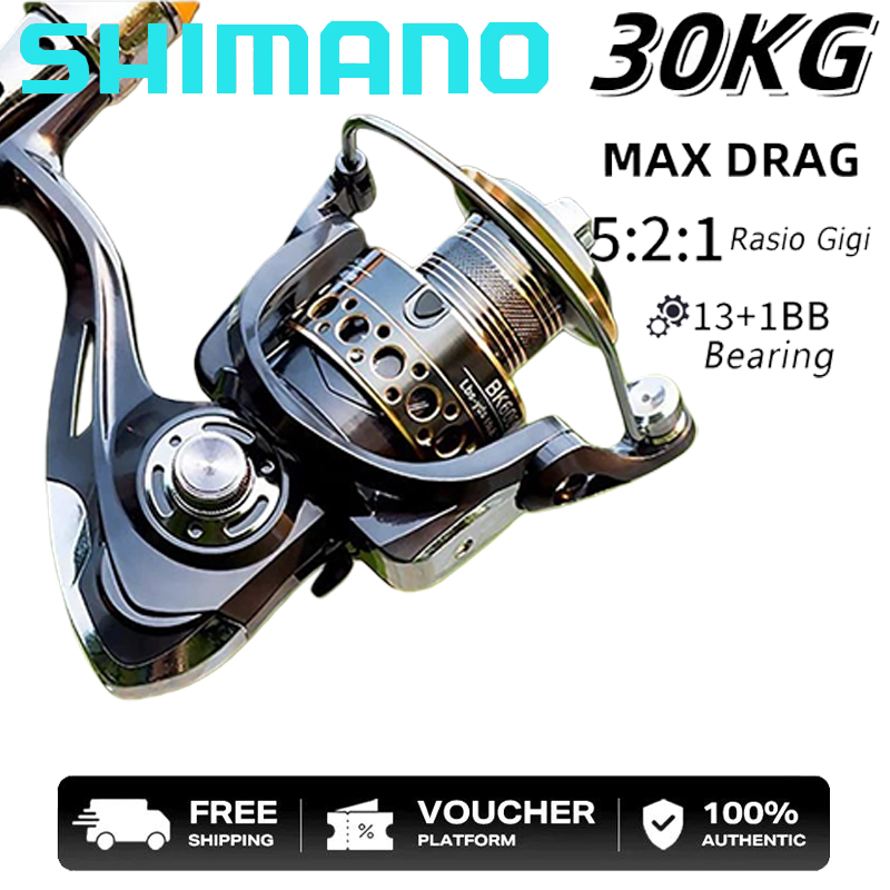 SHIMANO Reel Pancing Metal BK2000 – 7000 Spinning Fishing Reel Pancing Ikan Logam Metal CNC 14 BB