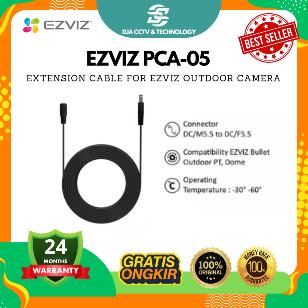 Ezviz PCA-05 Power Cable Extension for Ezviz Outdoor Camera 5 M