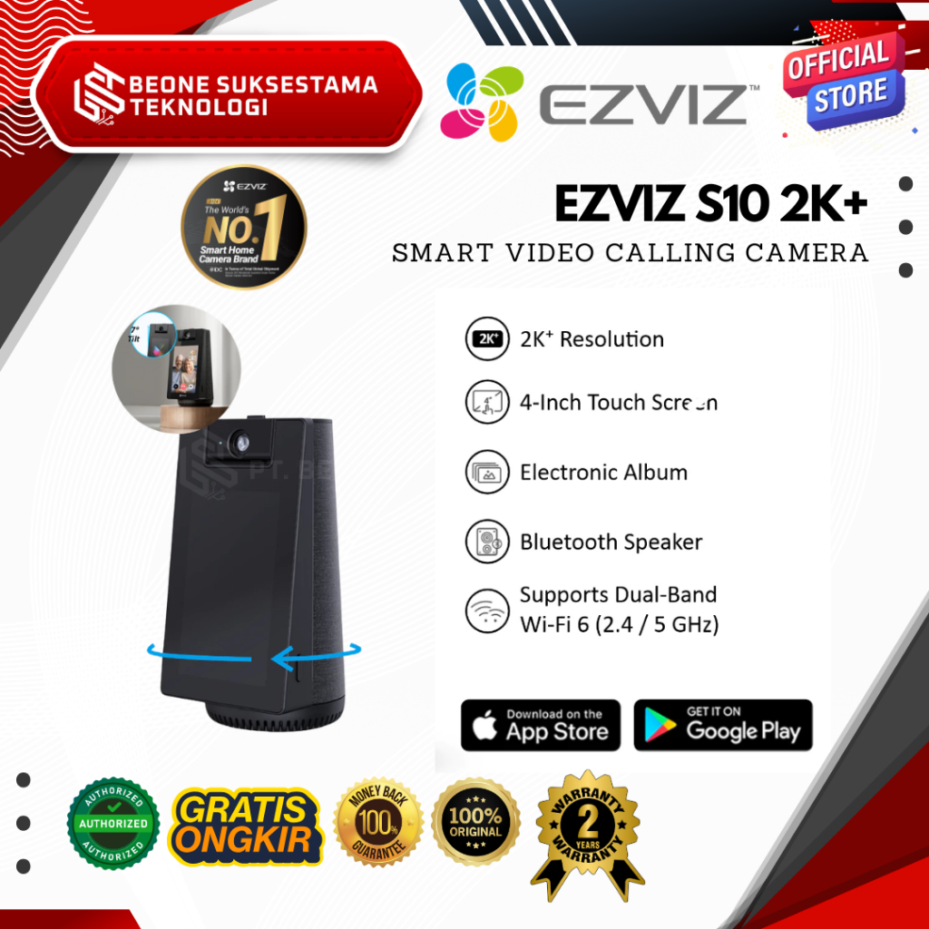 EZVIZ S10 2K+ 4MP Smart Video Calling Camera