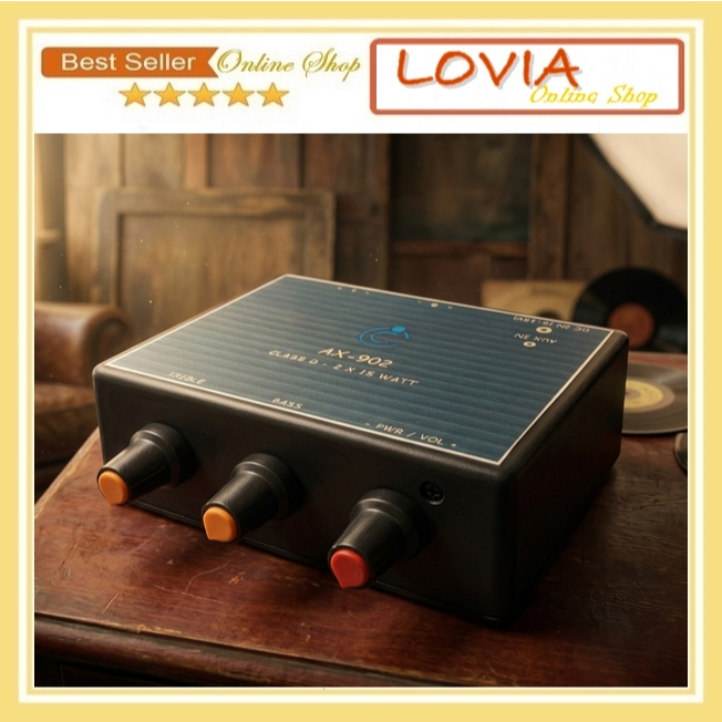 Ampli Rakitan Amplifier Miniatur Class-D 12V 2x15 Watt Siap Pakai AX-902