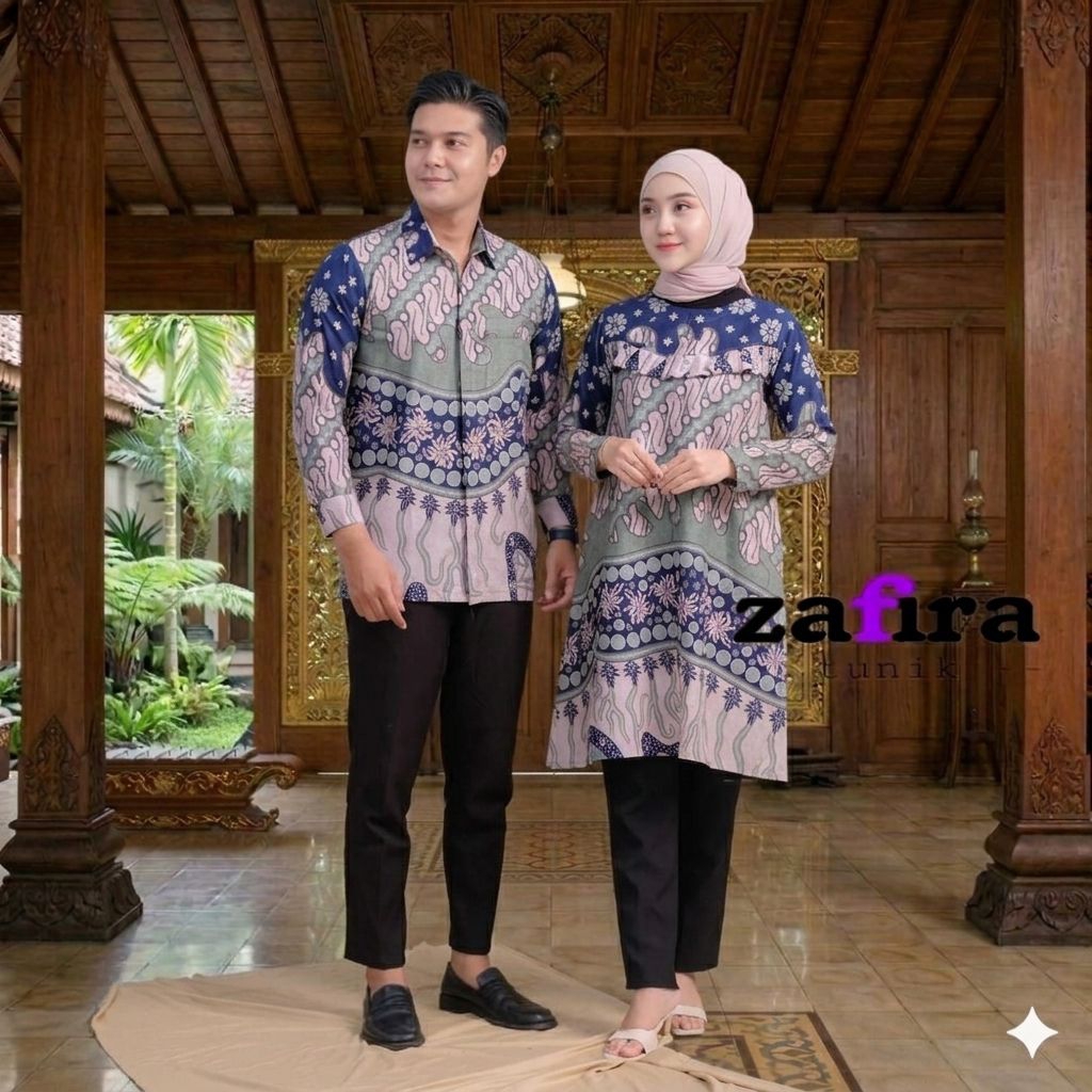 Baju Batik Couple Size Jumbo Ld140 Bahan Kain Katun Halus