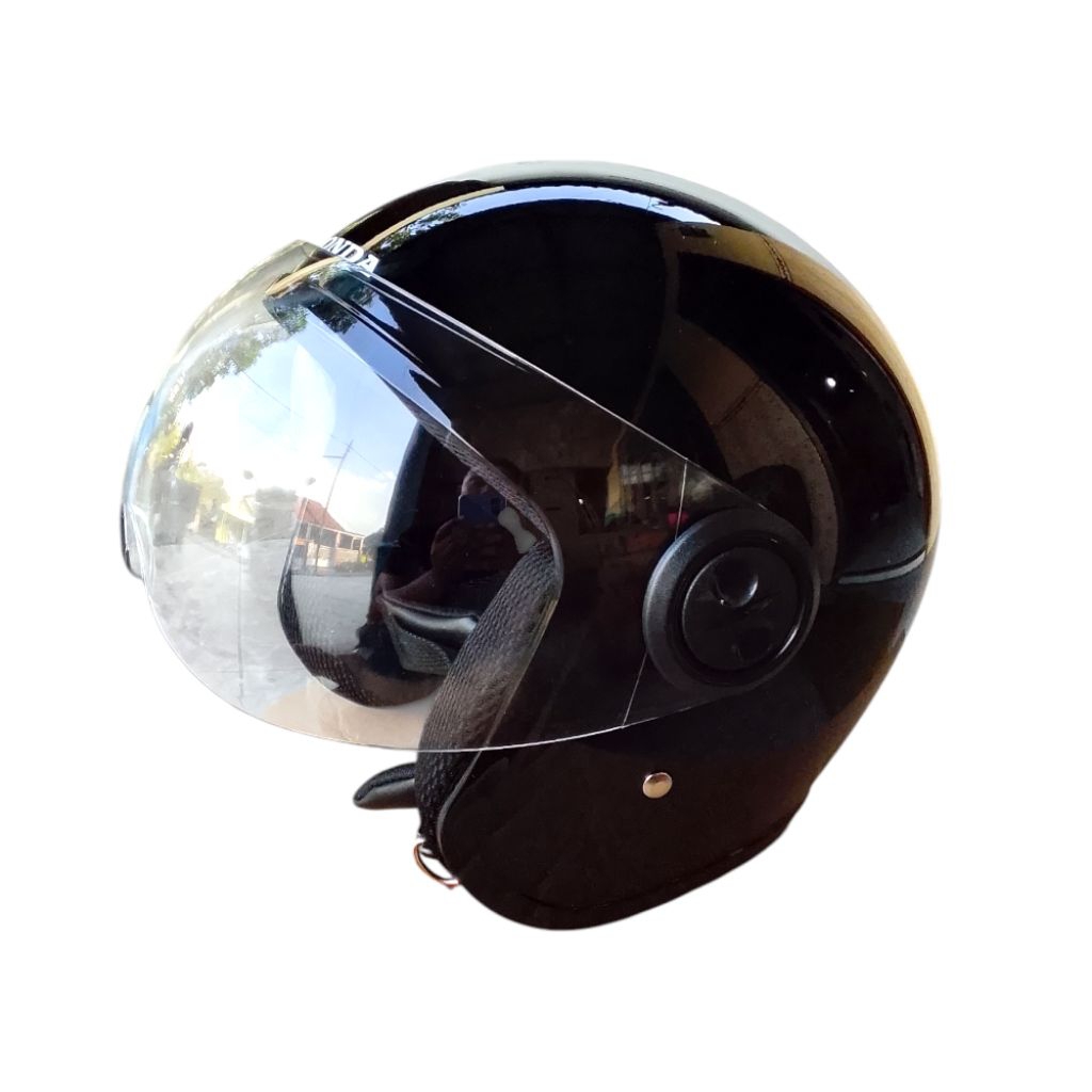HELM SCOOPY NEW WARNA HITAM ORIGINAL AHM
