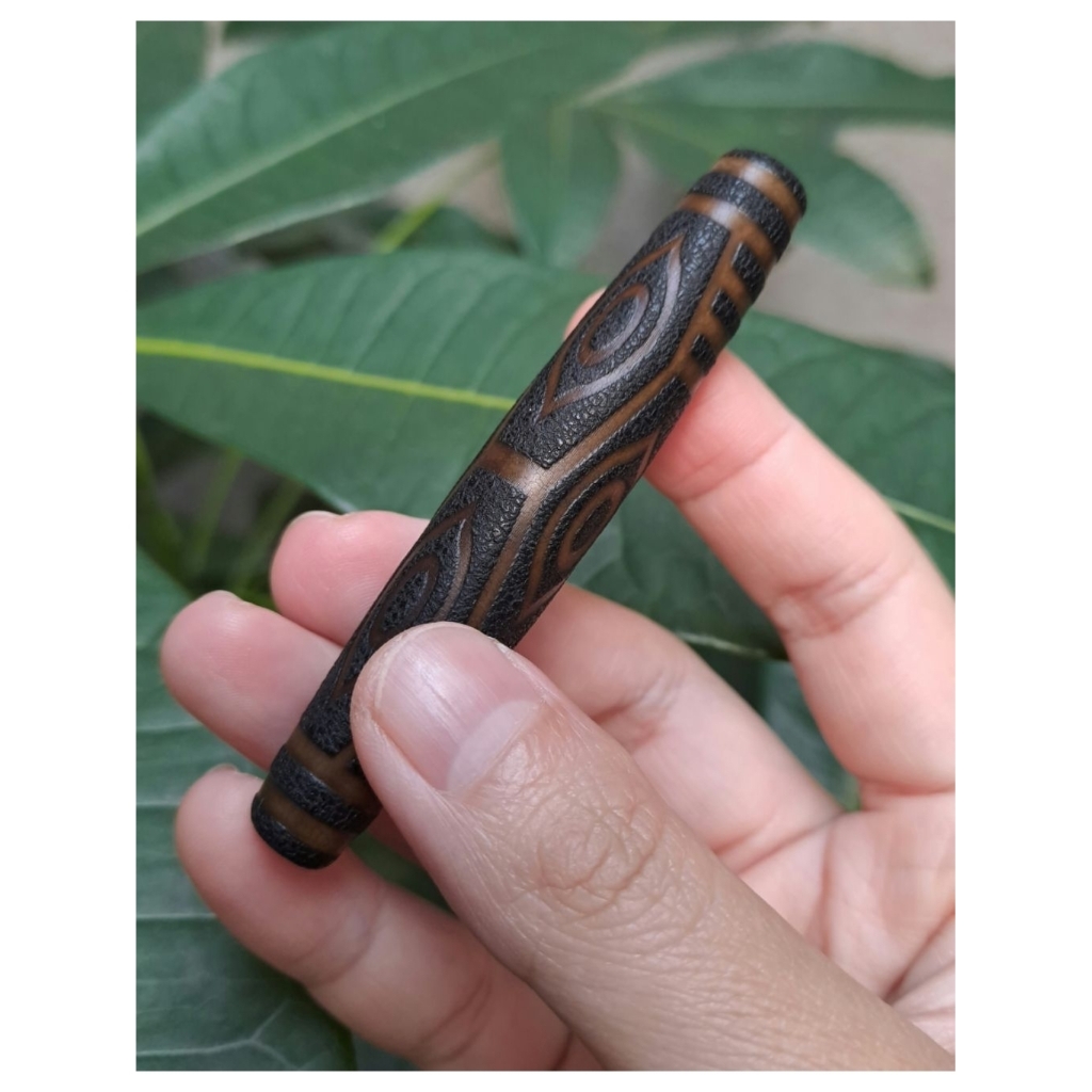 Batu Akik Dzi Six Eyes - Manik Dzi Tibet Asli