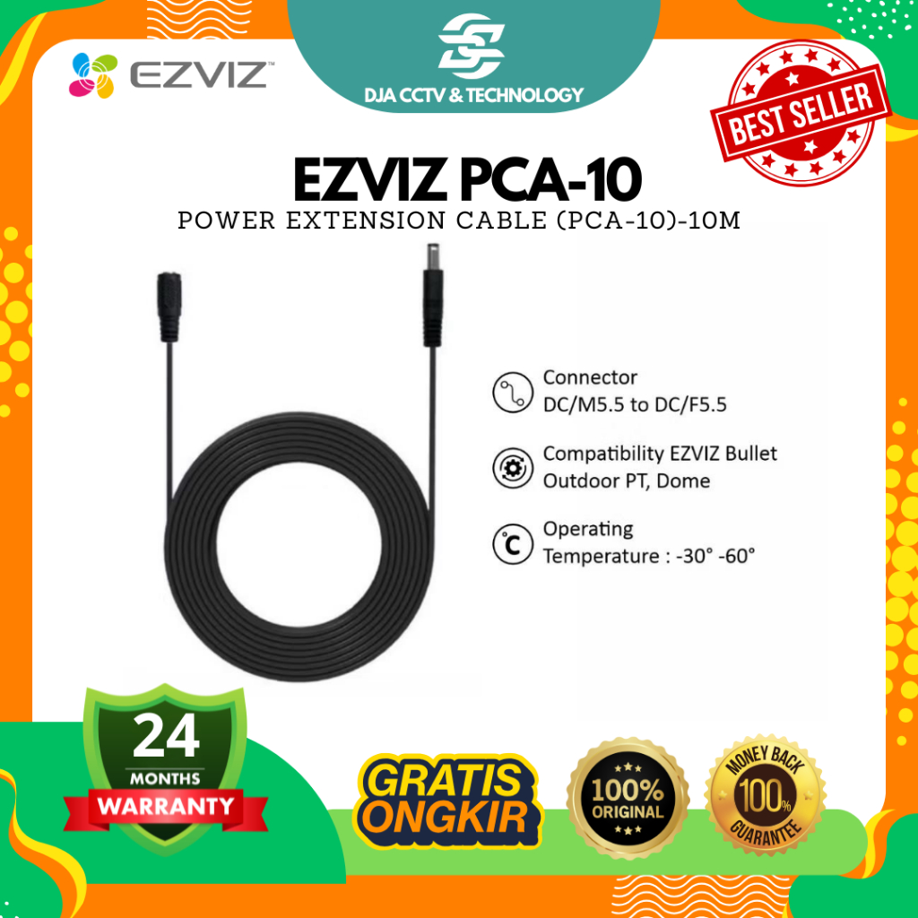 Ezviz PCA-10 Power Cable Extension for Ezviz Outdoor Camera 10 M
