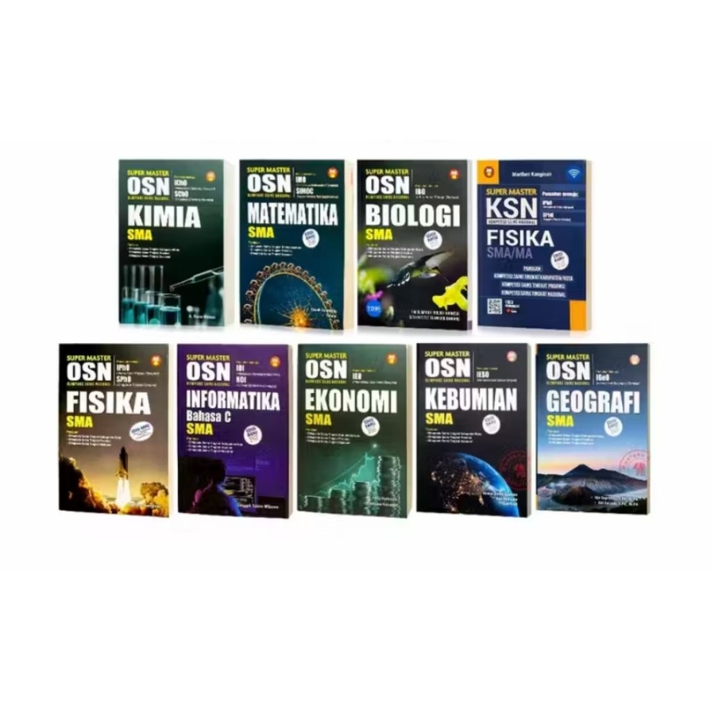 Buku Olimpiade OSN SMA Super Master : OSN Ekonomi, OSN Biologi, OSN Geografi, OSN Informatika, OSN F