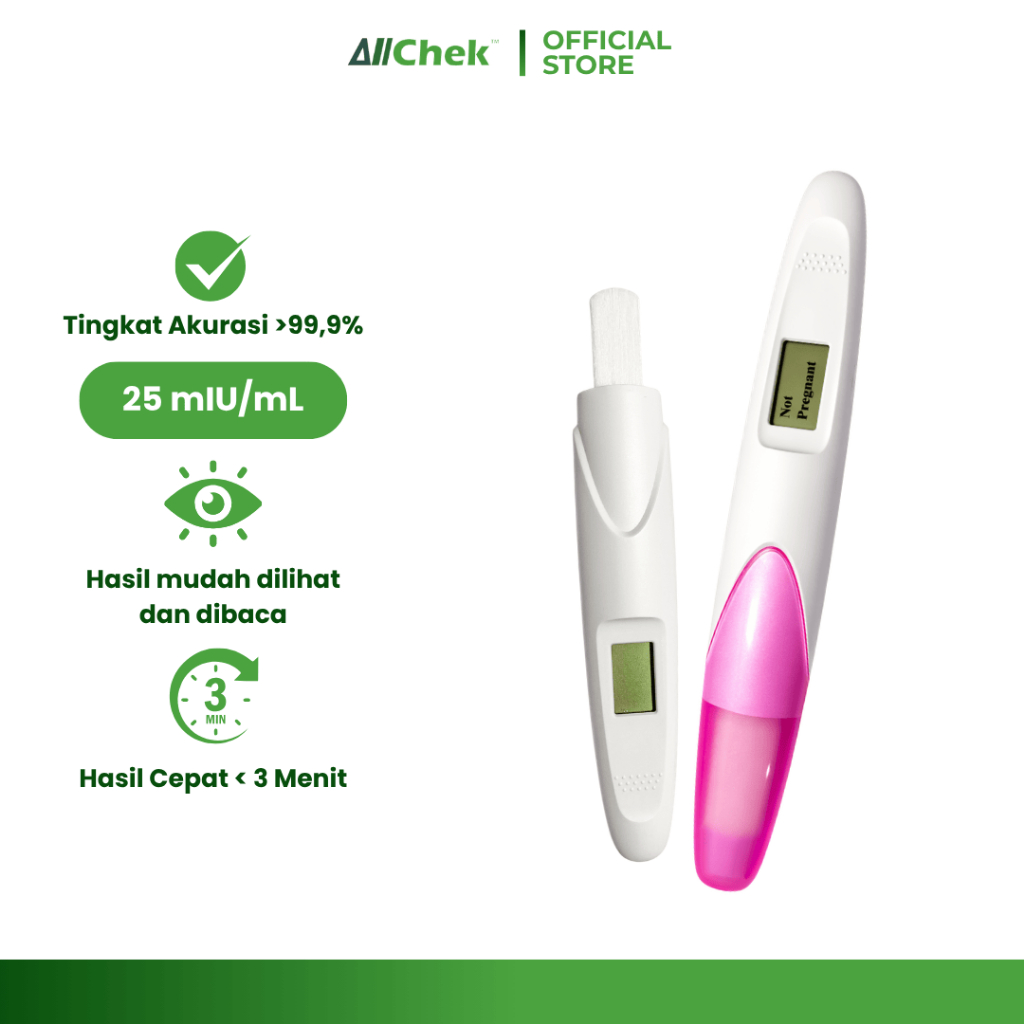 Allchek Test Pack Kehamilan Digital 25mIU Pregency Test Akurat Sensitif