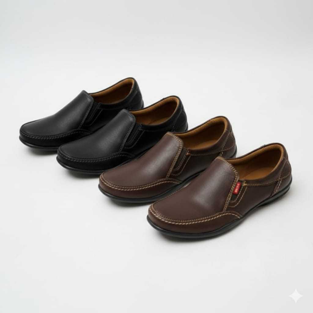 JEDDI [DALAS 703]  Sepatu Pantofel Pria Kulit Pansus Formal