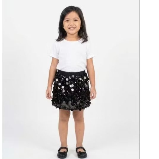Rok Span Hitam Full Manik Blink Anak