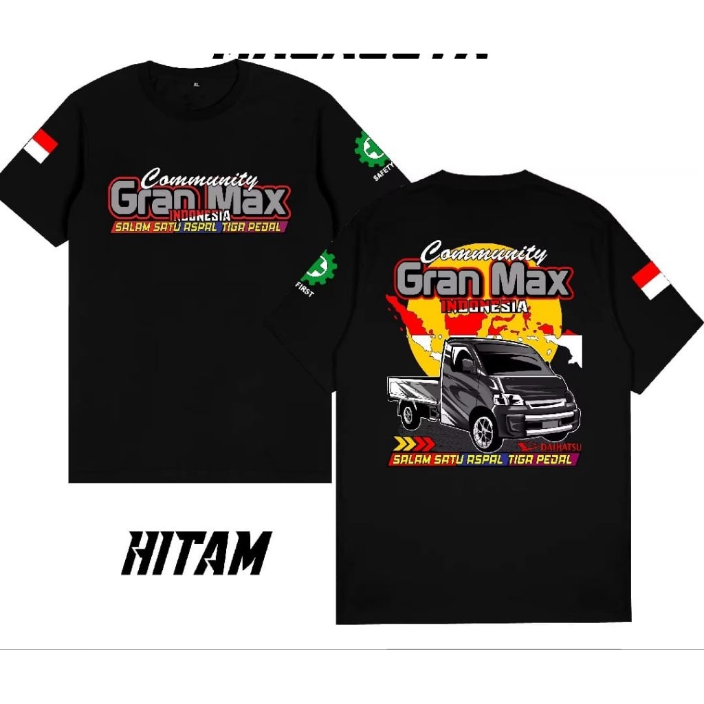 KAOS KOMUNITAS GRAND MAX INDONESIA//MOTIF DEPAN BELAKANG