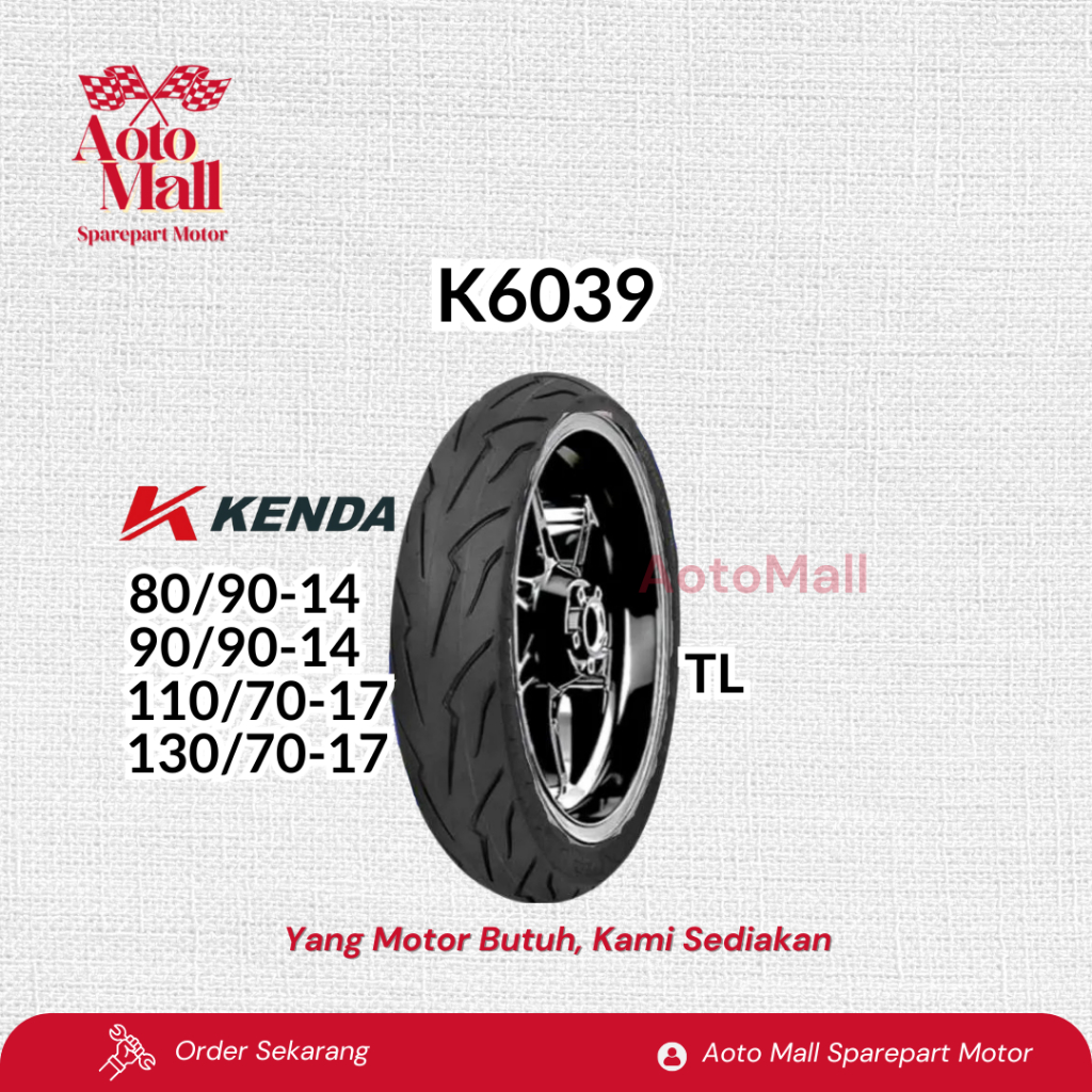 Ban Kenda Dual Purpose Sport Racing 80/90 90/90 Ring 14 110/70 130/70 Ring 17 Motif K6039 Motor Mati