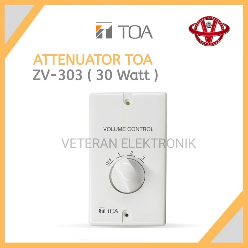 Attenuator Volume Control TOA ZV-303 30watt
