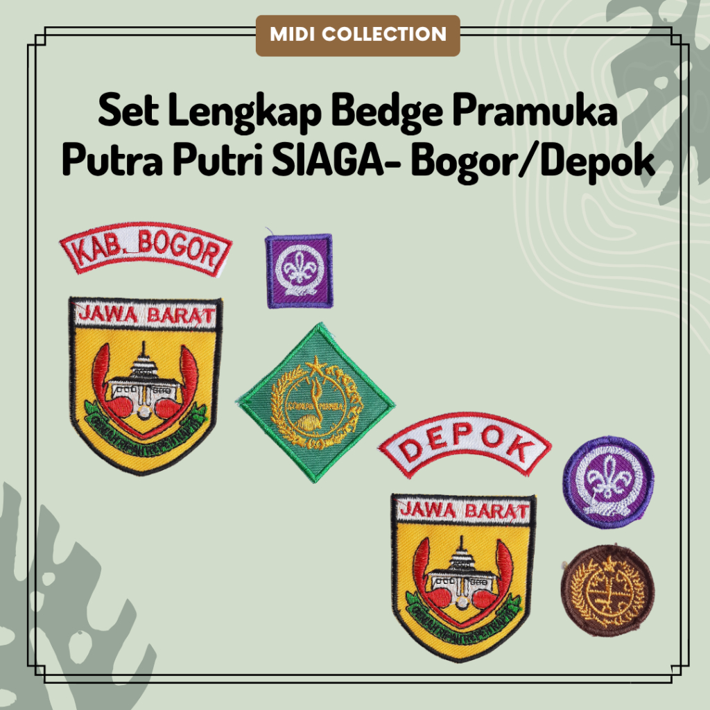 Bet Badge Set Lengkap Atribut Pramuka SIAGA (Kelas 1,2,3) Wilayah BOGOR - DEPOK