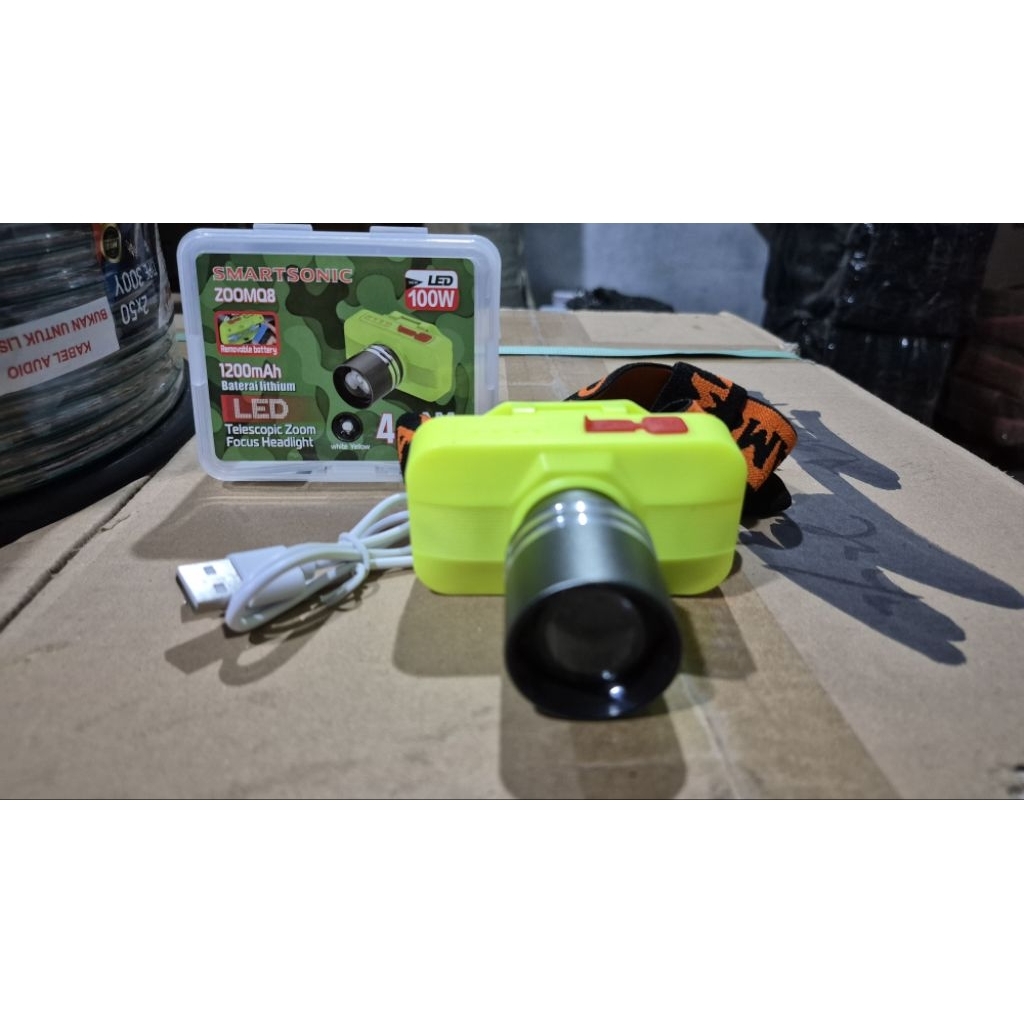 senter kepala zoom 100 watt Smartzonic Pabrik kiseki