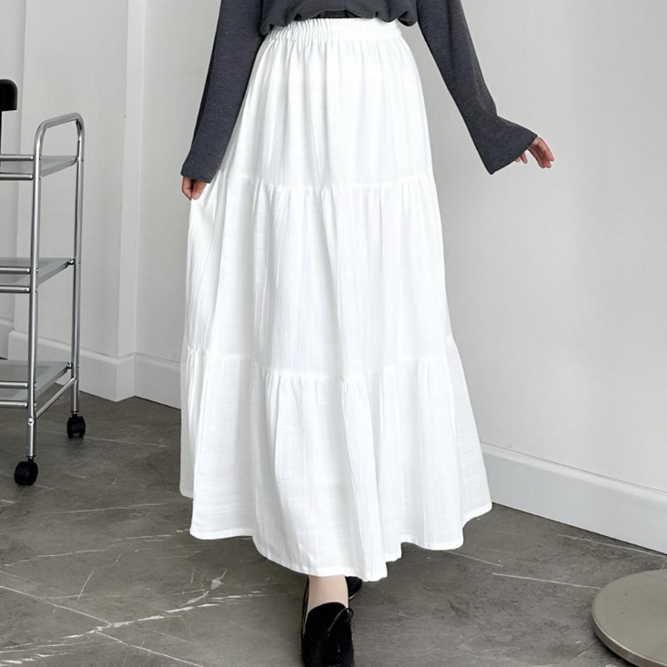 Rok Susun Canda Korean Style Rok Panjang Wanita Korean Skirt Kekinian