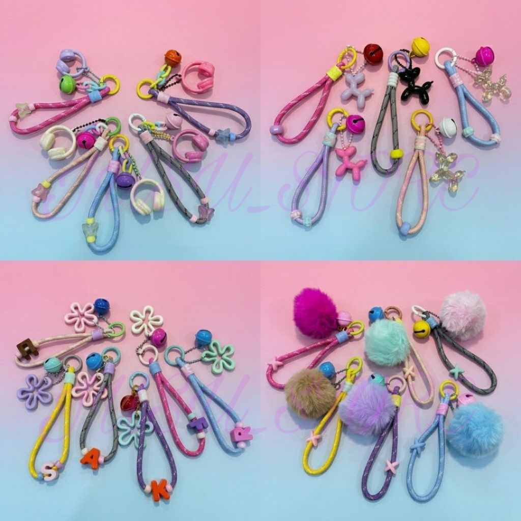 GANTUNGAN KUNCI / PHONE STRAP MANIK-MANIK / TALI HP PANJANG / TALI HP LANYARD / GANTUNGAN KUNCI / GA