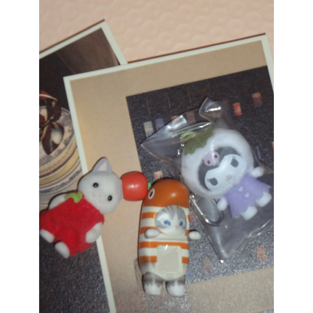 sylvanian families baby mofusand hipper latte cat fennec fox with accesories