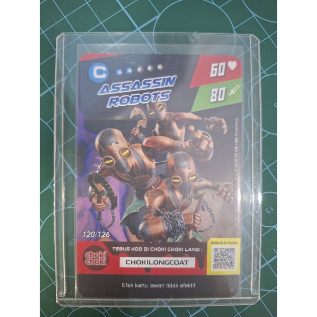 Kartu Boboiboy Assasins Robot Kartu Langka Rare