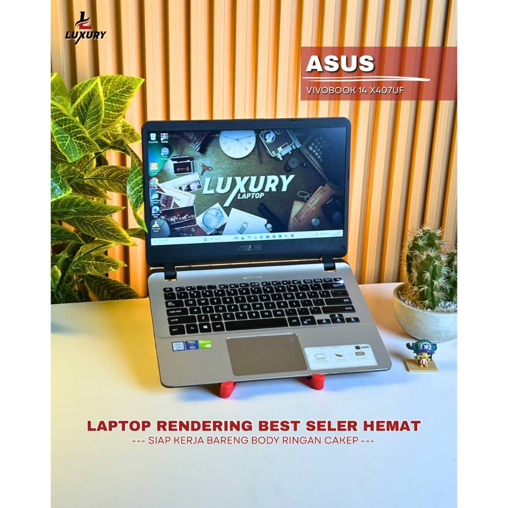 LAPTOP ASUS VIVOBOOK 14 X407UF INTEL CORE I5 NVIDIA GEFORCE MX130 RAM 8GB SSD 256GB  SECOND