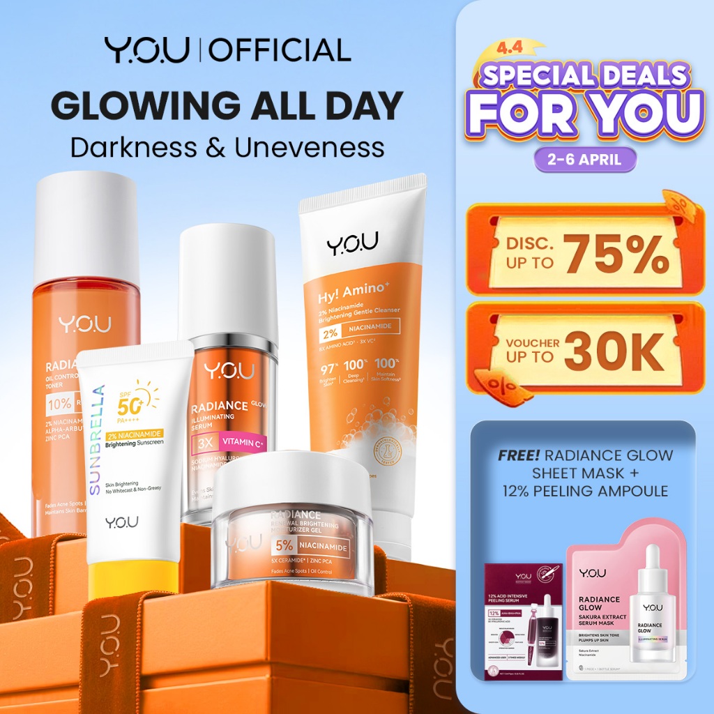 YOU B3G6 Paket Skincare Set 5pcs Radiance Glow, Radiance Up, Acneplus, Radiance Barrier, Retinol,  S