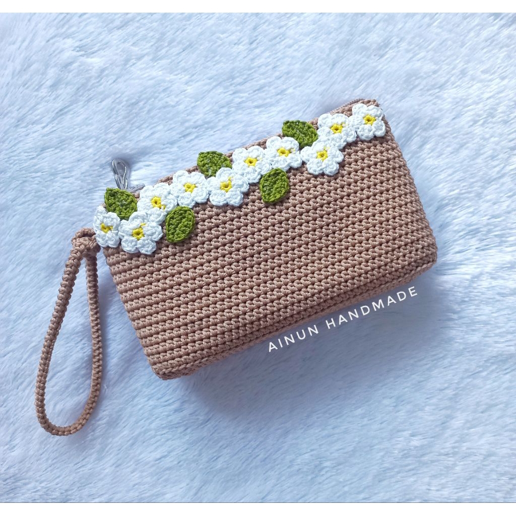 Dompet 2 ruang / 2 resleting / muat hp