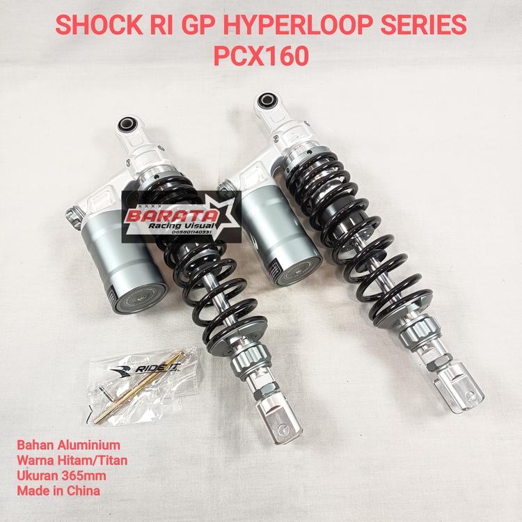 SHOCK RI GP HYPERLOOP SERIES MOTOR PCX 160 UK. 365 MM RIDE IT HITAM/TITAN