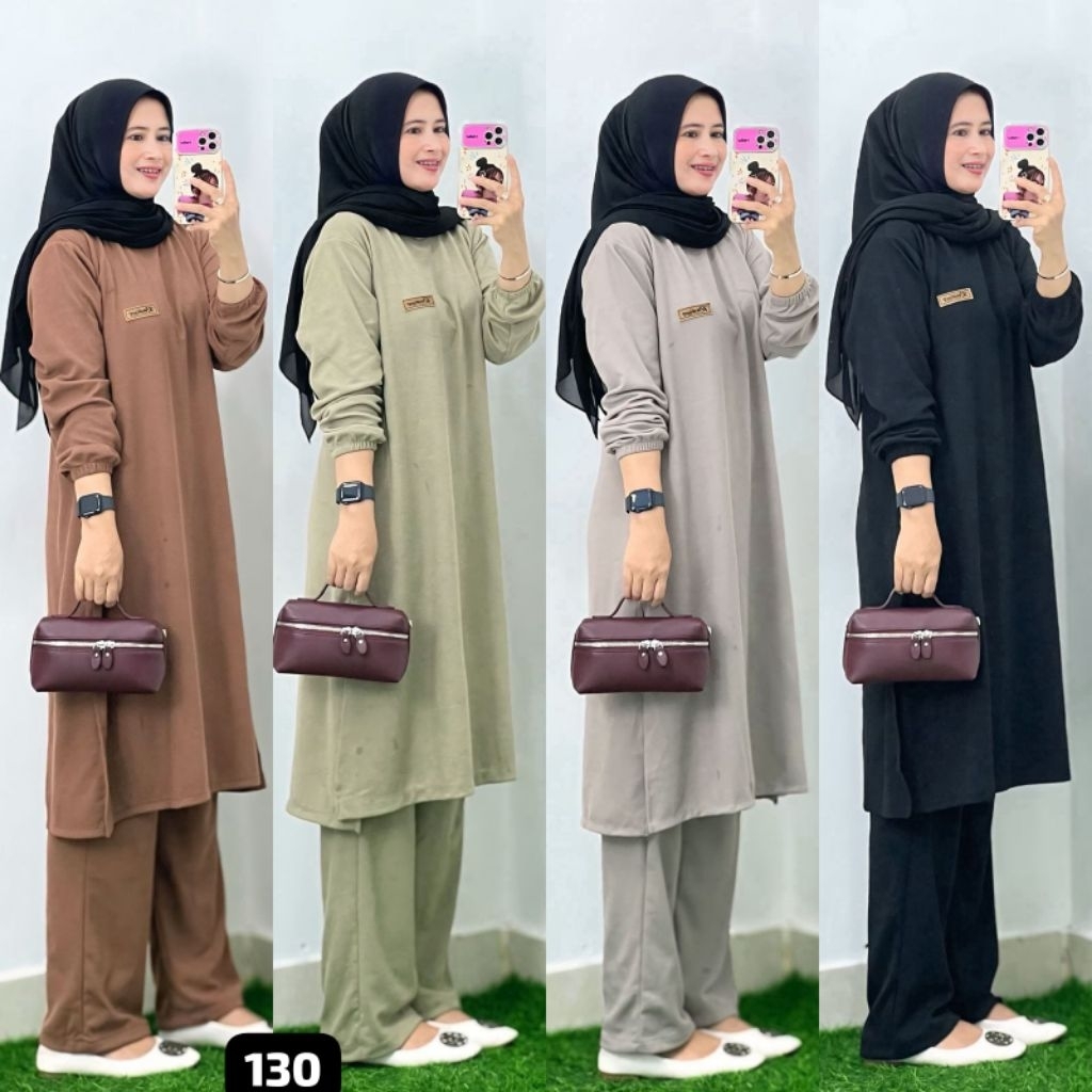 Stelan tunik knit import#bahan knit premium#LD 110cm-115cm#stelankekinian