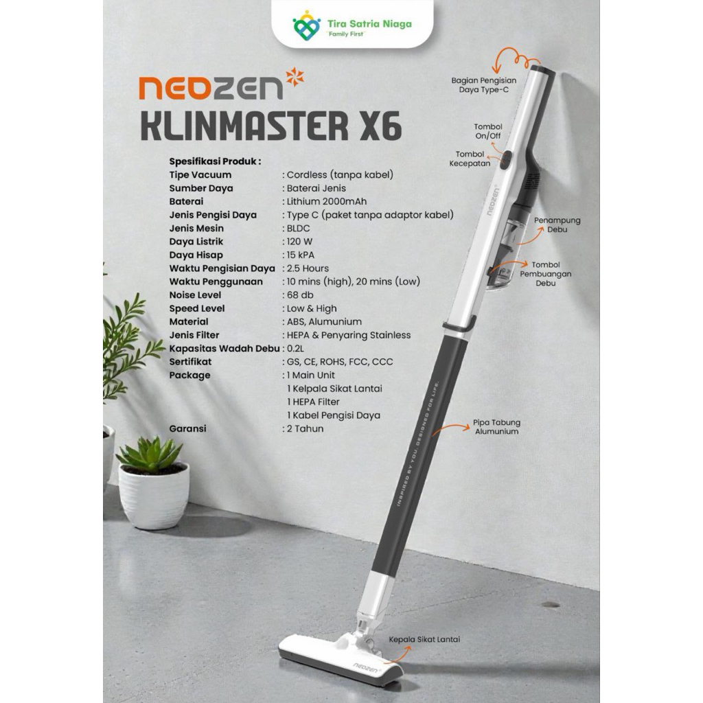 [READY] NEOZEN VACUUM / VACUM CLEANER CORDLESS KLIN MASTER X6