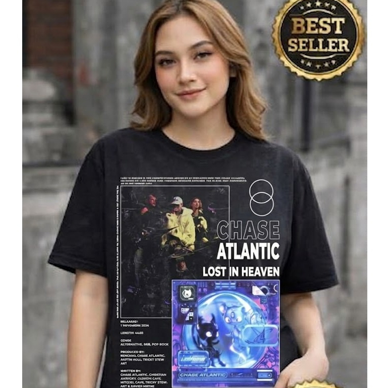 Kaos Chase Atlantic Lost in Heaven Vintage Bootleg 90s Oversize Washing - BEBASMUSICLOTH x Defourd A