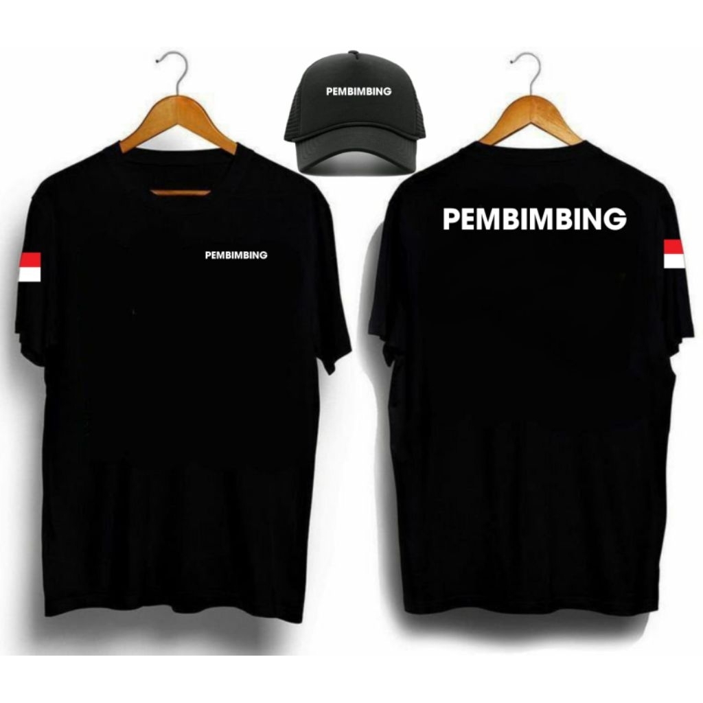 KAOS PENDEK PEMBIMBING FREE TOPI MOTIF DEPAN BELAKANG