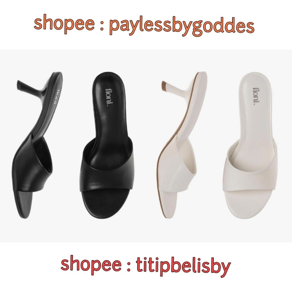 Jastip Termurah Payless by Goddes Heels Sandal Slop Heel Sendal Selop Hak Stilleto Fioni Larken SALE