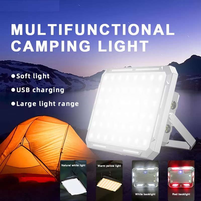 Senter Lampu Sorot LED Portable Super Terang Tahan Air IP44 Mati Lampu Rumah Kerja Konten Emergency Outdoor Camping Tenda Magnet Powerbank Cas Type C Dim 116 LED Proyek Bengkel Warning Kabin Mobil Travel Hutan Kebun Pantai Work Light Flood Lighting 4in1
